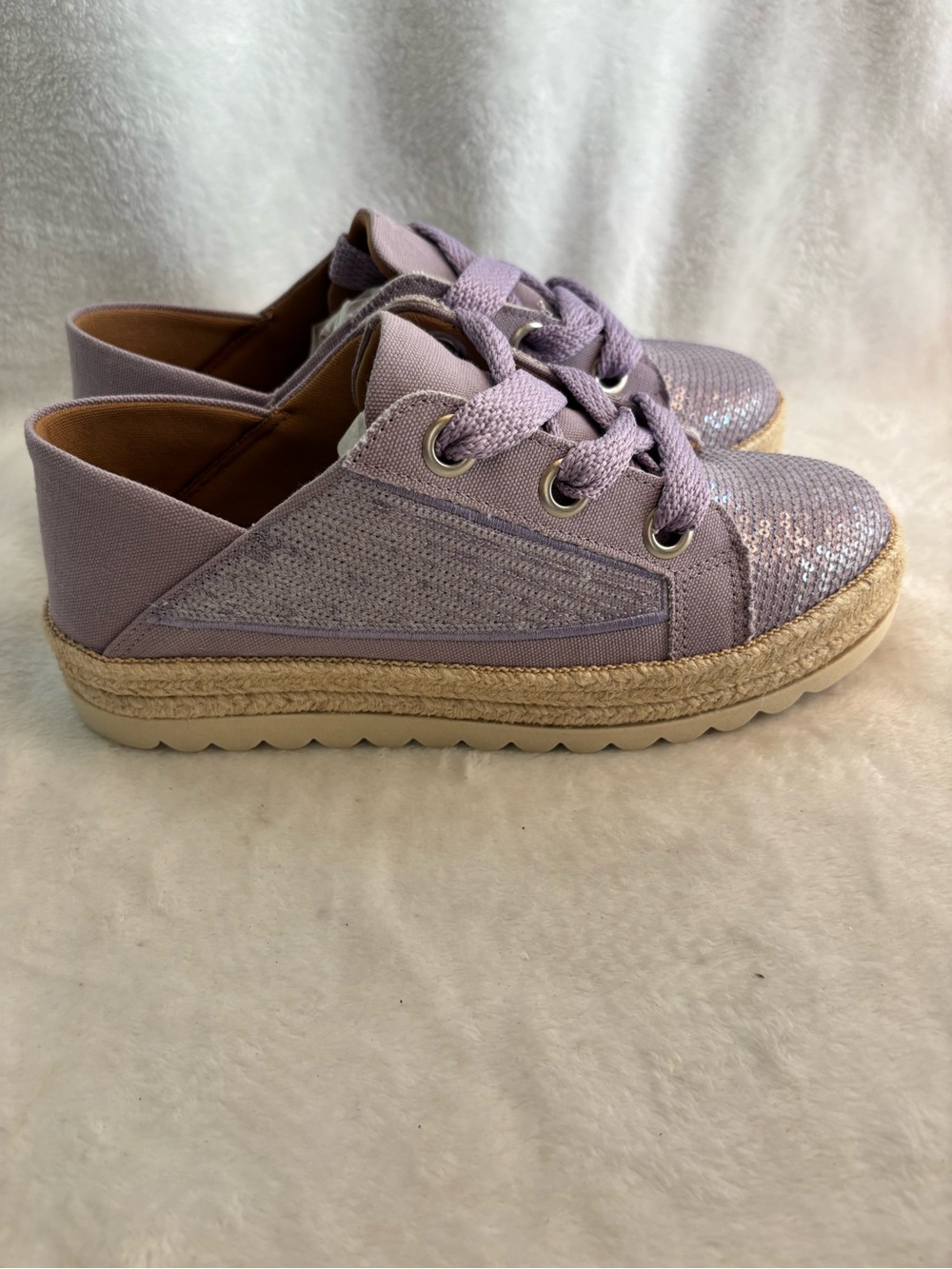 Love Rio Maisie Sequins Women's Sneakers Lavender Size 8